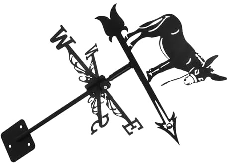 CIYODO Veleta De Metal con Forma De para Jardín y Granja Herramienta Decorativa para Medir El Viento Exteriores Veleta De para Techo