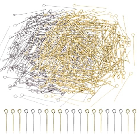 ZORVYN 400 Stück Nietstifte Schmuckherstellung, Schmuckherstellung ZubehöR Etwa, Kettelstifte Verschiedene GrößEn, Kettelstifte Ohrring Stecker FüR Schmuck Diy