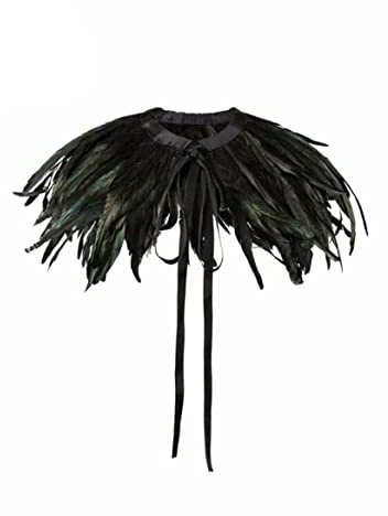 Feder-schal, Federborte, Fransen Mit Satinband, Kleid, Nähen, Basteln, Kostüme, Dekoration (schwarz)