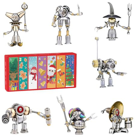 HOPBLOCK 3D metallpussel för vuxna, 500 delar gör-det-själv steampunk robot metall modell byggsats, jul överraskningslåda skrivbord leksak presenter