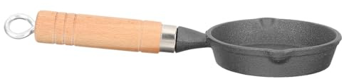 TOYANDONA Mini Sartén de Hierro Fundido para Freír Huevos Pequeña Olla para Cocina con Mango Antiadherente y Resistente al Calor para Camping y Uso Doméstico