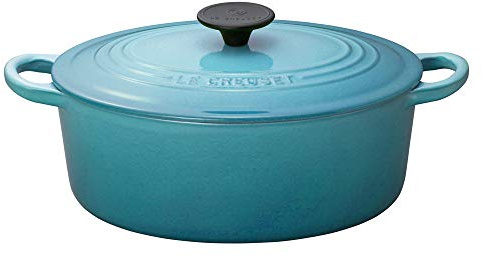 Le Creuset Cast Iron Oval Casserole, Teal, 25 cm