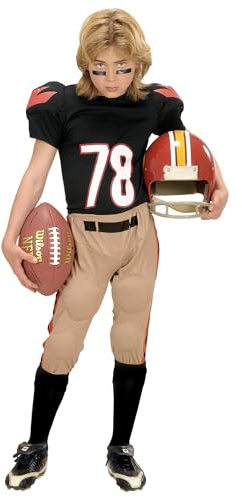 W WIDMANN MILANO Party Fashion - Costume da bambino giocatore di football americano, sportivo, liceale, festa a tema, costumi di carnevale