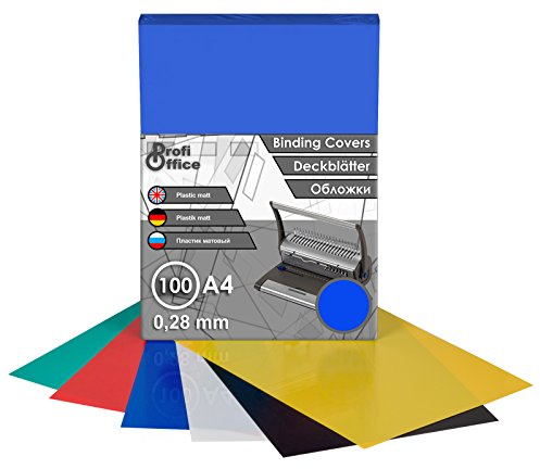 ProfiOffice® Deckblätter, DIN A4, matt, blau, 0,28mm, 100 Stück(39005)