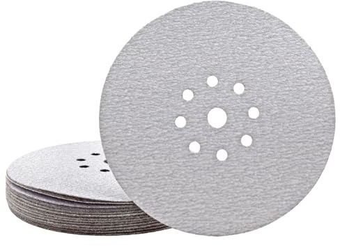 MioTools Shark Disques abrasifs 225 mm, 9 trous (Lot 25) G40 | p. Ponceuses à plâtre, Corindon normal, support auto-agrippant