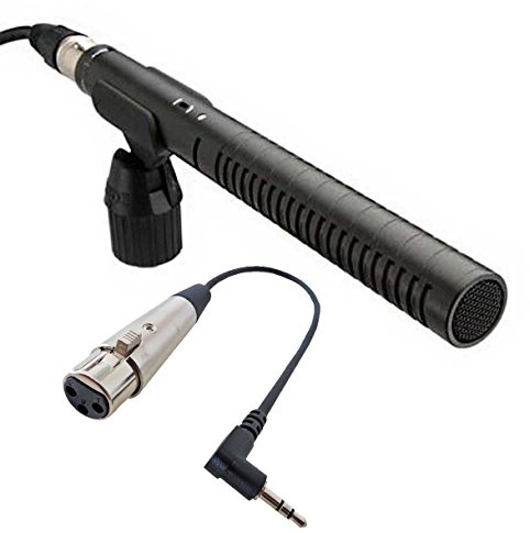 Rode NTG-1 Richtmikrofon + keepdrum MC-025XJ Mikrofonkabel XLR3F – 3,5mm TRS Winkelstecker für Kameras