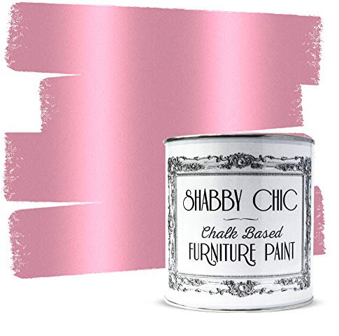 Shabby Chic Chalk Based Furniture Paint: Matt Finish for Furniture, Home Decor, DIY Projects, Wood Paint - Interior and Cabinet Paint 250ml - Metallic Pink