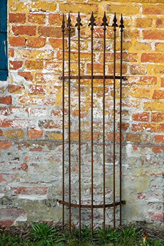 KUHEIGA Rankgitter Rosengitter Rosenhalter, Höhe 150cm, Rost