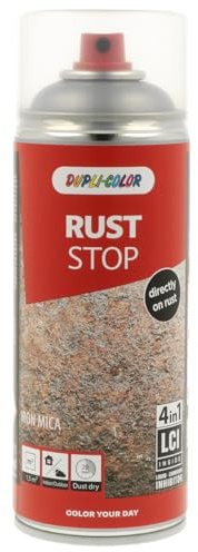 DUPLI-COLOR Rostschutzlack RUST STOP IRON MICA, Silber 400 ml, schnelltrocknend, hochwirksam gegen Korrosion, hoher Deckkraft