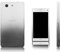 Xcessor Transition Farbe Flexible TPU Case Schutzhülle für Sony Xperia Z3 Compact. Mit Gradient Silk Gewinde Textur. Transparent/Grau
