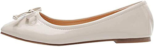 Jamron Women Lovely Bow Tie Ballerinas Comfy Square Toe Ballet Flats Slippers Pumps Dolly Shoes