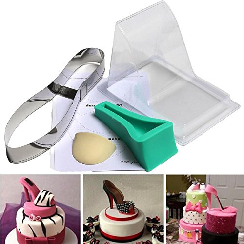 TuToy High Heel Schuh Kit Pan Silikon Fondantform Hochzeitstorte Dekorieren Vorlage Schimmel