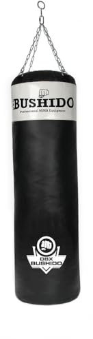 DBX BUSHIDO SPORT Boxsack Gefüllt mit Gummigranulat 140 cm - Box Sack 40 kg - Training Boxen Sport und Kickboxen - Punching Bag (Silber Mit Granulat)