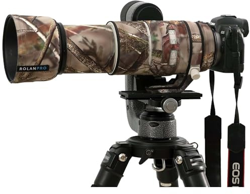 ROLANPRO Impermeabile Lens Coat per Canon RF 100-500mm F/4.5-7.1 L è USM Camouflage Rain Cover-#20 albero impermeabile