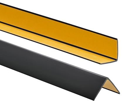 ProfiPVC Winkelprofil selbstklebend aus PVC 30x30mm 200cm Schwarz | Kantenschutz, Kantenschutzprofil aus PVC-Gummi, elastischer Eckschutz, einfache Montage ohne Bohren