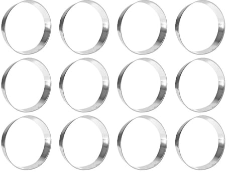 1 Dozen/12 Count Biscuit Circle 4 Inch Round Cookie Cutters from The Cookie Cutter Shop – Tin Plated Steel - Made in the USA
