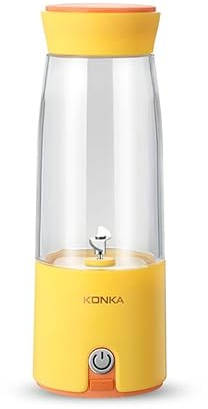 BOMEETSIA Mini extracteur de jus sans Fil Domestique, Distributeur de jus Portable USB, Jaune