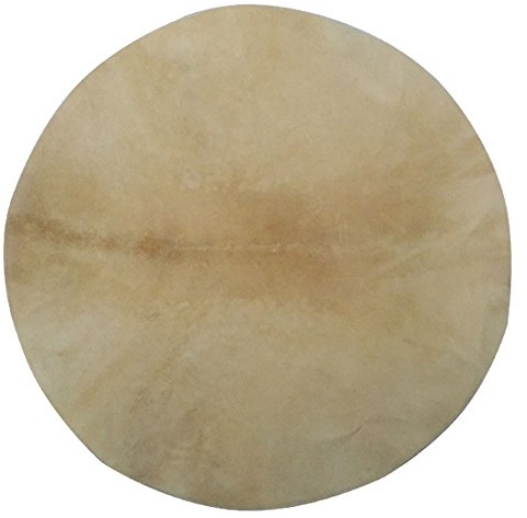 Djembe-Trommelfell Natürliche Ziegenfelle Marsch-Snaredrums-Haut, Irischer Bodhran, Banjo, Native Frame Drums, Conga, Afrikanische Trommeln, Percussion-Drum-Fell, Kalbshaut (natürliche Haut, 55,9 cm)