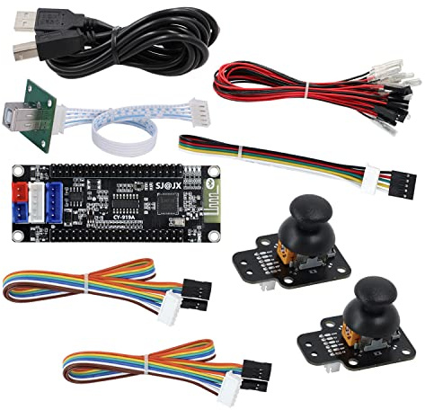 SJ@JX Arcade Game Encoder Tri-mode Bluetooth 2.4G USB Macro 3D Joystick SOCD Controller Button Wireless Pro Controller for PS4 Dualshocked 4 Nintendo Switch IOS Android Playstation 3 Raspberry Pi PC