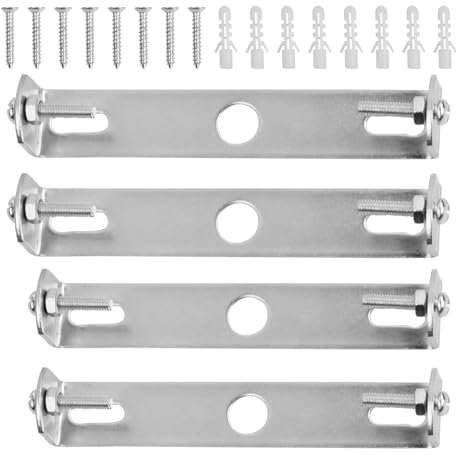 Anseom 4 piezas Soporte Luminaria Techo, 105/110mm Techo Luz Placa Placa de Techo Soporte de Iluminación para la Suspensión de Iluminación de Techo de la Oficina en el Hogar