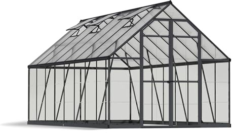 Canopia by Palram Serre de Jardin Balance 11.9m²(Gris) Cadre en Aluminium, Panneaux en Polycarbonate, Résistant aux UV