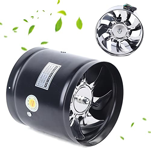 Axial Rohrventilator 150mm, 500m³/h Inline-Kanalventilator Abluftventilator Ideal Rohrlüfter für Wachstumszelte, Belüftung und Abluftgebläs
