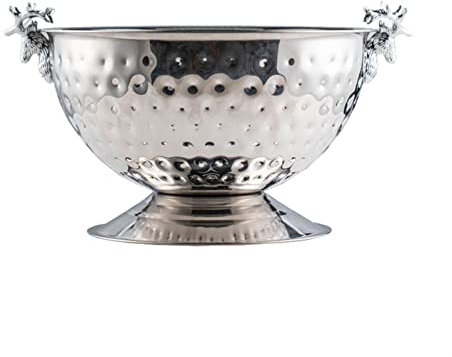 GaRcan Eiskübel, Eiskübel für Partys, Hirschkopf-Edelstahl-Eiskübel, großes goldenes Champagnerbecken, Bar-Eisweinkübel, hochwertige Dekoration, Champagner-Getränkewannenkühler