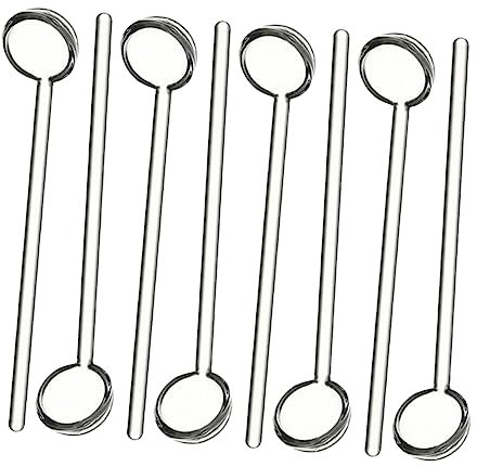 CIYODO Cucharas de Café de Vidrio Resistentes a Las Manchas Cucharas para Café Expreso Juego de Cucharas para Té Y Pasteles