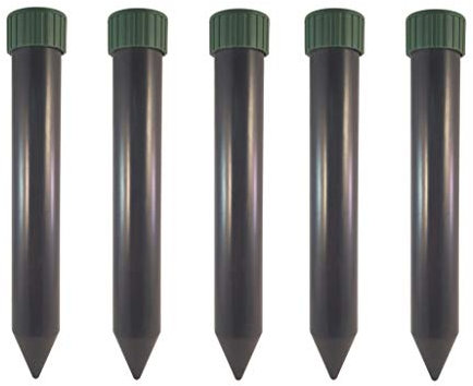 Grabacz 5X Répulsif à Ultrasons pour Taupes, Rongeurs et Serpents – Dispositif Anti-Nuisibles Ultrasonique, Alimenté par Piles (3 Piles D), Fréquence 400 Hz, Protège jusqu'à 600 m² (5)