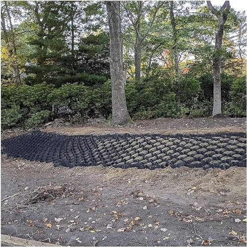 MOZ4dxy Geo Grid de estabilización de Suelos, Rejilla estabilizadora de Grava de 2 Pulgadas de Alto, for Patios y Trabajos de subrasante/paisajismo(10m x 6m (33ft x 19.5ft))