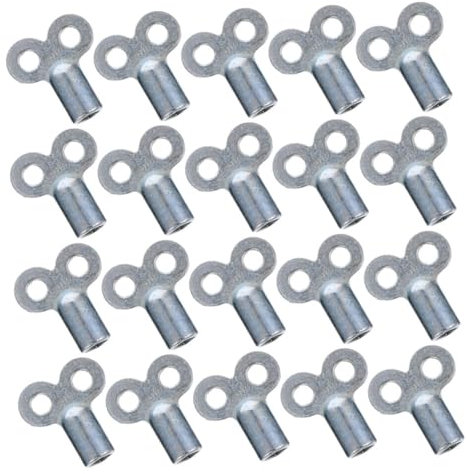 PartyKindom 20pcs Radiator Heater Valve Key Metal Air Bleed Tool Square Socket for Plumbing Repairs Suitable for Water Tap Switching