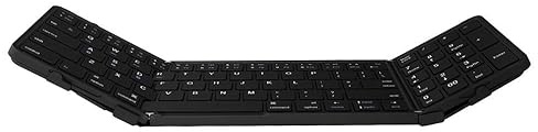 ZhenBaoTian Tri-fold Foldable wireless Bluetooth keyboard with Touchpad，Folding Portable Travel Keyboard with Trackpad For smartphone Laptop tablet computer PC ipad (with Numeric keypad)