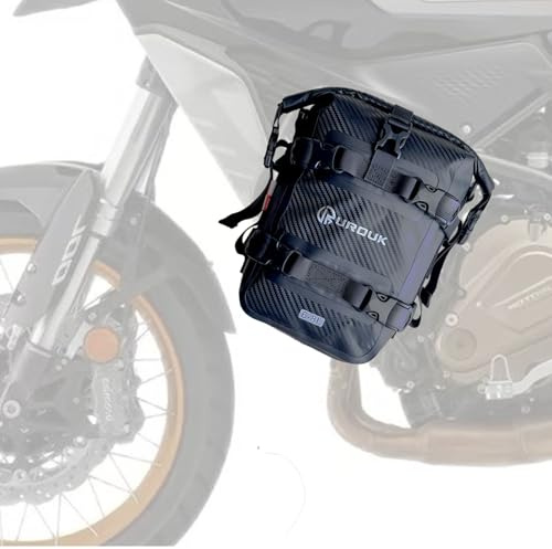 UROUK Borse per Paramotore Moto 6L Impermeabile Paraurti Borsa da Sella Moto con Tracolla – Borse Portaoggetti per Motor per Paraurti, Telaio e Montaggio Posteriore