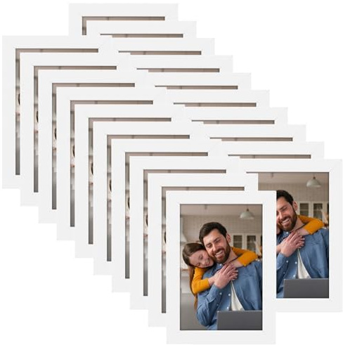 LDXDRU 20 Stück Bilderrahmen 10x15 cm, Weiß Fotorahmen Collage Set für Wohnzimmer Schlafzimmer Kinderzimmer Büro Treppenhaus Flur, Wand- oder Tischaufsteller
