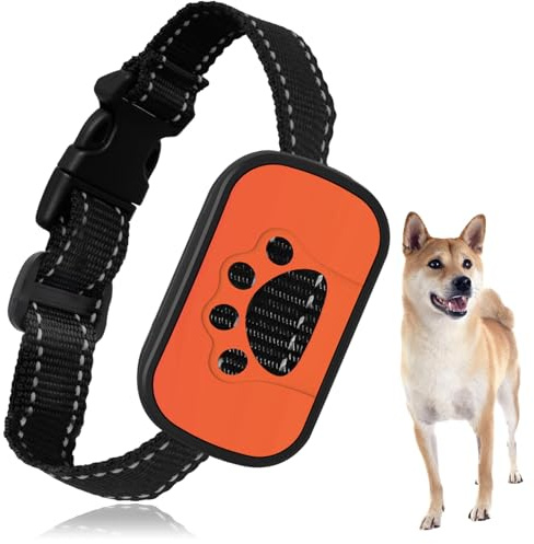 Anti Bark Collars for Dogs, Smart Dog Barking Collar, Dog Bark Collar with 7 Adjustable Sensitivity Levels, Bark Collar Humane Vibration Beep, Anti bark Collars for Small Medium Large Dogs (Orange)