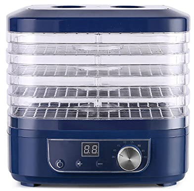 Genérico Máquina Secadora Y Deshidratadora De Alimentos, Bandeja De Gran Capacidad De 5 Capas, Termostato Ajustable, Máquina De Cecina De Frutas Y Verduras para El Hogar