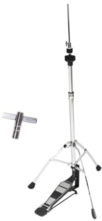 Hellery Soporte para Charles con Pedal de Bombo, Altura Ajustable, Accesorio para Instrumentos de Percusión para Principiantes en La Batería.