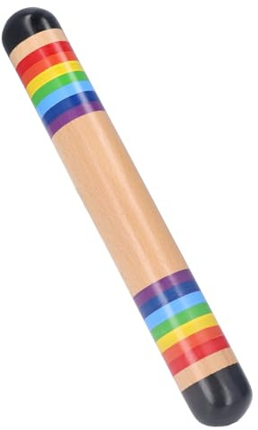 TOPINCN Bâton de Pluie de 13,8 Pouces, Tube de Pluie en Bois pour Bébés, avec Son Apaisant, Jouet Musical de Développement Sensoriel et Auditif pour L'éducation Précoce