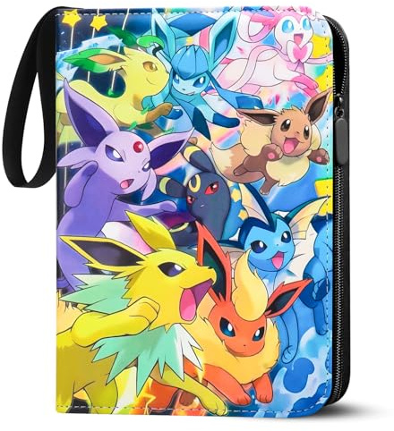 LYAILOOGXL Sammelkarten Album für Pokemon Karten: 50 Seite 400 Karten | Wasserdichtes PU-Leder mit Reißverschluss - Kompatibel mit Scarlet & Violet, Sword & Shield – Für Sammler & Kinder