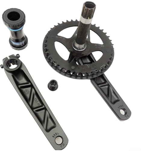 Pédalier VTT en alliage d'aluminium, longueur 175 mm avec plateau étroit 40T, compatible BC1.37, rétention de chaîne sécurisée, VTT