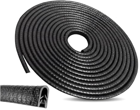 Gefaps Joint Porte Voiture en U, Protection Portière Anti Collision, Joint Caoutchouc pour Bord de Tôle, Compatible avec la Plupart des Véhicules, Sans Colle