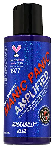 Manic Panic Rockabilly Blue Amplified Creme, colorazione semipermanente vegana e cruelty-free per capelli, 118 ml