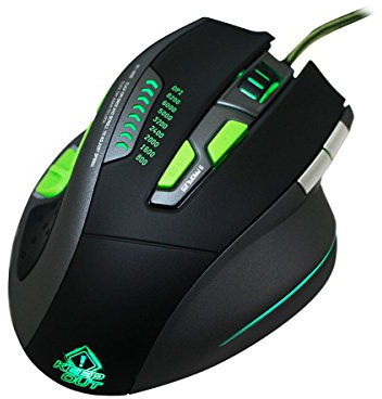 Keep out Gaming X9PRO - Ratón Gaming láser, Color Gris, Verde y Negro