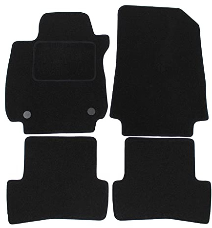 J&J AUTOMOTIVE | Velours Fußmatten Autotepiche Passend Für Clio 4, 2012-2019, Genaue Passform, rutschfeste Untregrund, Verstärkt Im Pedalbereich