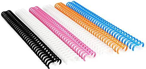 Rayson Click Binding Spines, 34-Hole Click Binding Ring for A4 and U.S. Letter Size Paper, Multi-Color, 1/2 Diameter, 3:1 Pitch, Binds Up to 90 Sheets, 30 Pack