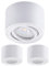 Oktaplex 3 Focos Superficie Techo Lile Blanco Incl. Módulo LED 3 Niveles Regulables Dimmable 4,8W 230V 3000K Blanco Cálido 80x50mm Aluminio Girable