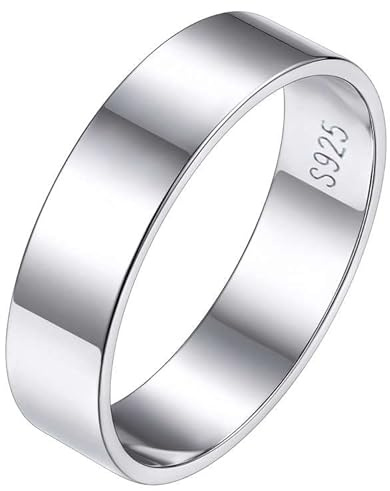 Silvora Anillo Amistad BFF Oro Blanco para Dedo Nudillo Pinky Ring, Anillo Midi Promesa Plata No Da Alergia