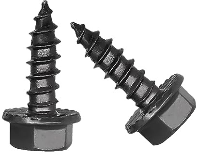 Runxingfu M4 M5 M6 M8 Hex Washer Head Self Tapping Screws Carbon Steel Wood Screw Hex Flange Cross Machine Screw for Car, Plastic, Metal, Woodworking