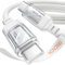 JSAUX Cable USB C a USB C 100W/5A (Paquete de 2, 2m+2m), Cable de Carga Rápida Compatible con Nintendo Switch 2 iPhone 16 Pro Max Samsung Galaxy S25 S24 MacBook iPad Air Pro CarPlay - Cristal Blanco