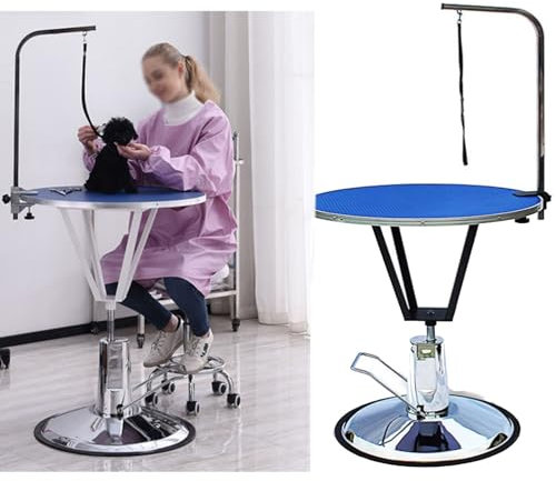 Trimmtisch für Hunde Schnauzer/Bichon/Pomeranian/Yorkie/Teacup-Hundepflegestation, Badetisch/Halter für Haustiere mit hydraulischem Lift für Duschen und Trimmen, Desktop für Hundehaarbearbeitung, maxi